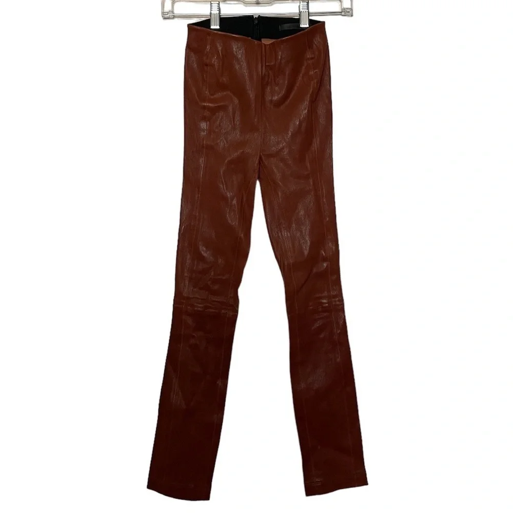 Rag & bone Brown 100% Lamb Leather Pants - Picture 1 of 13